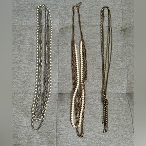 Stylish Multi-Strand Necklaces – Set of 3